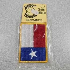 Texas State Flagge Sammlerstück Patch Happy Traveler Vintage - Bild 1 von 2