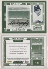 2010 Panini Century Collection Ballpark Signatures /25 Dale Murphy #8 Auto