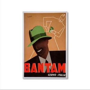 Bantam Hats Vintage Fashion Poster by Gino Boccasile - Picture 1 of 11