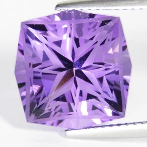 8.40Cts Genuine Natural Purple Amethyst 12.5mm Cushion Custom Magic Cut Gemstone - Picture 1 of 4
