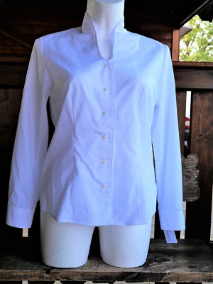 Wenger Trachtenbluse, Bluse, weiß, Gr. 48, lang, Dolly Satin, Designer Tunika - Bild 1 von 4