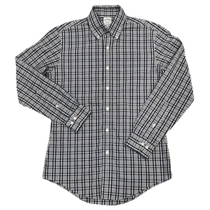 Brooks Brothers Men's Dress Shirt Size Small Oxford Blue Plaid Dress Shirt - Picture 1 of 2