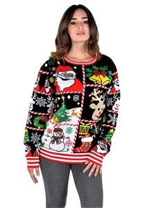 SOCAL LOOK Youth Festive Ugly Christmas Sweater-Funny Holiday Pullover for Teens - Picture 1 of 7