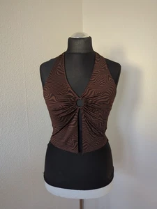 Top donna H&M Divided marrone pancia senza collo taglia M - Foto 1 di 4