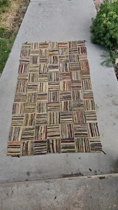 Antique American Hooked Rug Late 1800s Early 1900s Folk Art - Picture 1 of 24