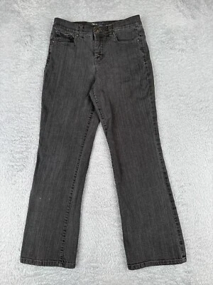 Pantalones de mezclilla Style & Co para mujer 6 PS gris corte de bota control de barriga tiro medio 26x26 Foto 1 de 4