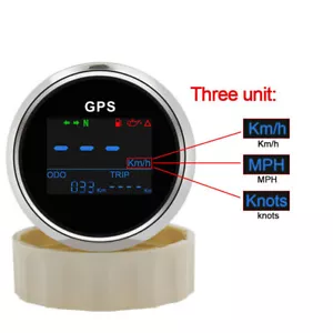 52mm Impermeable LCD Digital GPS Velocímetro Odómetro Medidor Para Barco Coche Camión - Imagen 1 de 14
