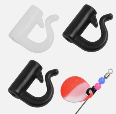 200 un. Horquilla giratoria de cambio rápido horquilla de plástico para pesca arnés sobre orugas horquilla Foto 1 de 4