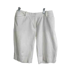 White House Schwarzmarkt Damen Bermuda Shorts weiß Baumwolle Stretch Hochhaus 8 - Bild 1 von 9