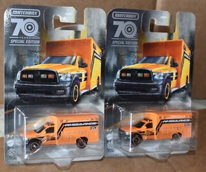 Matchbox 2019 Ram Ambulance #5 2023 piezas móviles 70 años edición especial lote 2 - Imagen 1 de 8