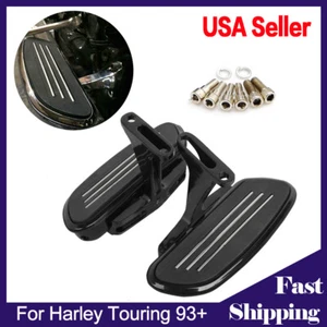 estribos de piso de pasajeros Streamline negros para Harley Street Glide 93-24 - Imagen 1 de 10