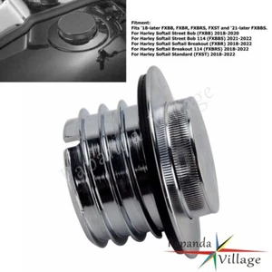 Chrome Pop-up Gas Cap For Harley Softail FXST Street Bob FXBB/S FXBR 2018-Later - Picture 1 of 10