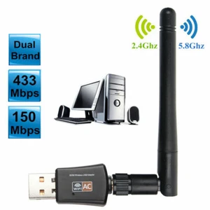 600Mbps Wireless USB 2.0 Adapter Cordless With Antenna For PC Wifi Receiver AA - Imagen 1 de 1