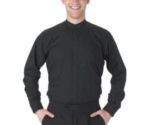 NWT Henry Segal Roberto Collect Shirt Men 2XL 34 - 35 18 - 18.5 Black Wait Staff - Picture 1 of 6