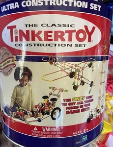 Vintage Classic Hasbro Tinkertoy Ultra Construction Set 23267 248 pieces 7 pound - Picture 1 of 15
