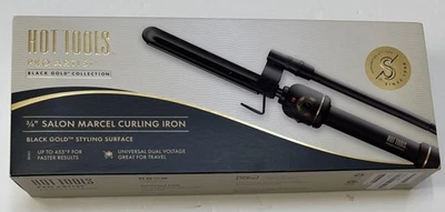 HOT TOOLS Pro Artist Black Gold Curling Iron, 3/4 " Barrel #110362 V1 - Image 1 of 4