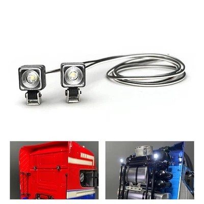1 Paar 2.2V-3V Kunststoff-LED-Scheinwerfer für TAMIYA 1:14 Sattelzug 770S/FH16 - Bild 1 von 4