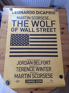 The Wolf of Wall Street Orignal Cinema UK One Sheet Poster Rare Dicaprio - Picture 1 of 7
