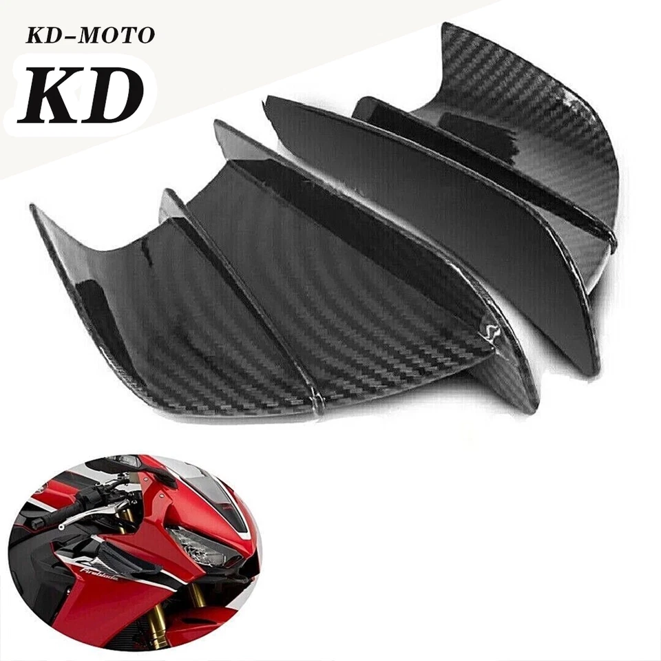 Alerón de fibra de carbono carenado lateral alas alas ala aerodinámico para Honda CBR1000RR Foto 1 de 4