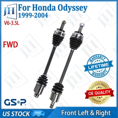 OE Front Pair Left Right CV Axle Shaft Set For 1999-2004 Honda Odyssey FWD - Image 1 of 4