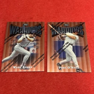 1997 Topps Finest Wade Boggs #62 & Paul O’Neill #87 Finest Warriors con revestimiento - Imagen 1 de 14