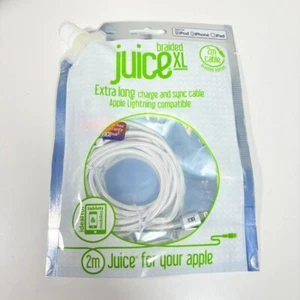 Juice Apple iPhone Lightning 2m Braided Charger Cable-MFI-Certified - NEW SEALED - Photo 1 sur 8