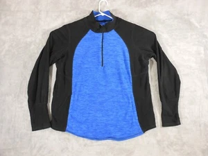 St Johns Bay Pullover Men's XL Long Sleeve 1/4 Zip Black Sweatshirt Casual - Picture 1 of 12