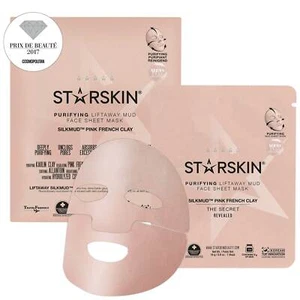 STARSKIN SILKMUD™ Pink French Clay Purifying Liftaway Mud Face Sheet Mask - Picture 1 of 1