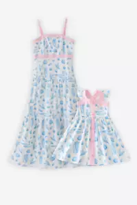 Marine creature print dress mom & me - Picture 1 of 17