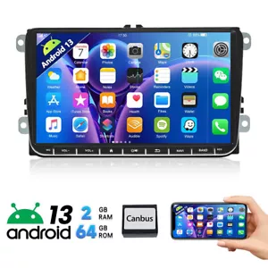 9" Android 13 Autoradio GPS BT 2+64GB für VW Golf 5 6 Touran Polo Passat Tiguan - Bild 1 von 16