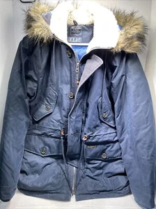 Abercrombie & Fitch Heavy Weight Military Style Parka Mens L Large RemovableHood - Picture 1 of 6
