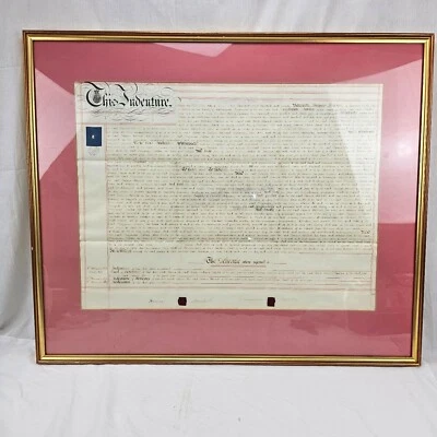 Framed Large 1870 Dated Portsea Portsmouth Indenture - Image 1 of 4