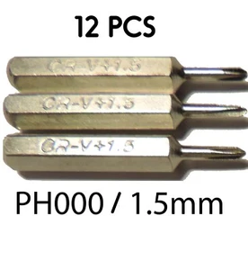 12 Stck. Mini Micro Sechskant 4 mm Kreuzschlitz PH000/+1,5 Schraubendreher Bit für Samsung Lg Handy - Bild 1 von 5