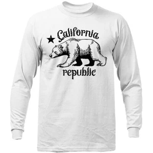 The Golden State California Republic Cali Bear gráfico manga larga - Imagen 1 de 9