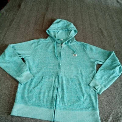 DC Shoes Hoodie Womens Medium Blue Skater Causal Streetwear Full Zip Sweatshirt - Image 1 of 4