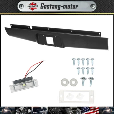 Black Rear Bumper Roll Pan For 2004-2012 Chevy Colorado Gmc Canyon (Fleetside) Foto 1 de 4