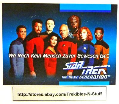 Star Trek The Next Generation Inaugural 1992 Impel Foreign Language 01C German  - Image 1 of 2