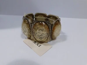 Brazalete elástico FOREVER XXI NUEVO CON ETIQUETAS tono dorado grueso antigueado - Imagen 1 de 3