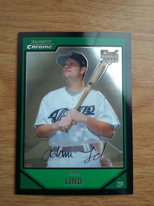 ADAM LIND 2007 BOWMAN CHROME ROOKIE BASEBALL CARD-#207-BLUE JAYS