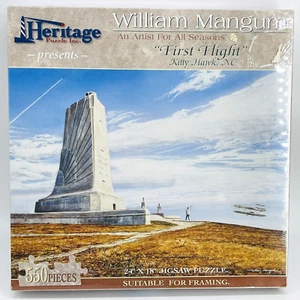 HERITAGE PUZZLE 24X18 FIRST FLIGHT MEMORIAL 550 PIECES WRIGHT BROS. KITTY HAWK - Picture 1 of 15
