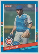 JOE GIRARDI 1990 CARD # 184 DONRUSS CHICAGO CUBS  BASEBALL TEAM
