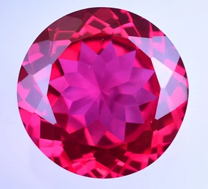 Natural Mogok Pink Red Ruby 69.60 Ct Round Certified Excellent Gemstone - Picture 1 of 10