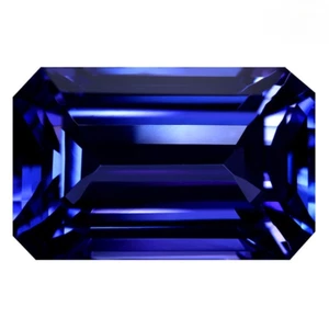 Natural A++ Tanzanite D-Blue Color Emerald Shape 20 Ct Certified Loose Gemstone - Picture 1 of 3