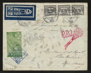 Cubierta de correo de cohete Holanda 1935 P.P.1 - EZ 11C1a - Imagen 1 de 2