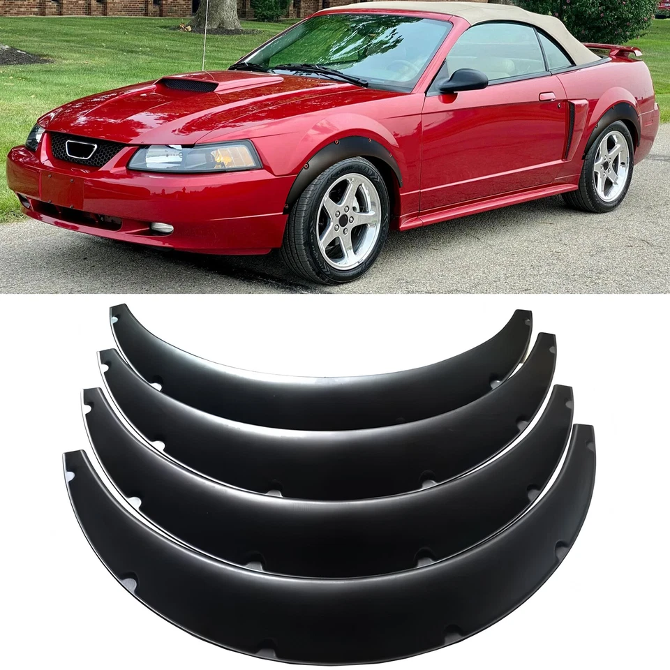 Car Fender Flares Extra Wide Body Kit Wheel Arches 35" 4PCS New For Ford Mustang - Imagem 1 de 4
