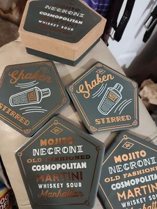 Gentleman's Hardware  Mixed Drink Coasters - Set of Four - Picture 1 of 9