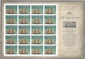  Scott 4703a, IMPERFORATE (No Die-Cut) War of 1812 Pane, MNH, 2022 Scott $55.00 - Picture 1 of 1