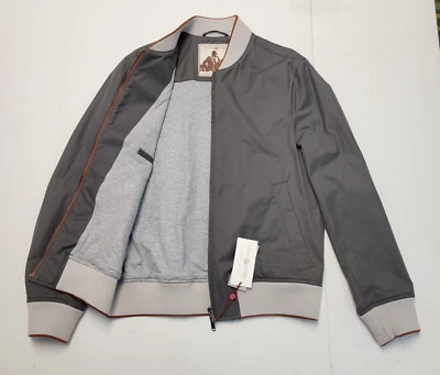 $1295 Nueva Chaqueta de Béisbol LUCIANO BARBERA PEQUEÑA 38 UE 48 Gris Verde ALGODÓN Nylon Foto 1 de 4