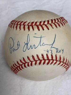 PAT LISTACH Milwaukee Brewers 1992 AL ROY OFFICIAL SIGNED OMLB BALL Imperfect - Image 1 of 4