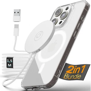 MagSafe Ladegerät Hülle für Apple iPhone 16 15 14 13 12 Magnet Wireless Charger - Bild 1 von 32